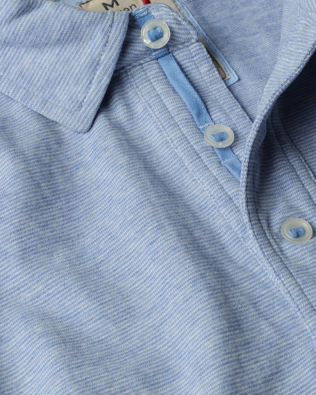 Fineline Jersey Polo | Blue & White
