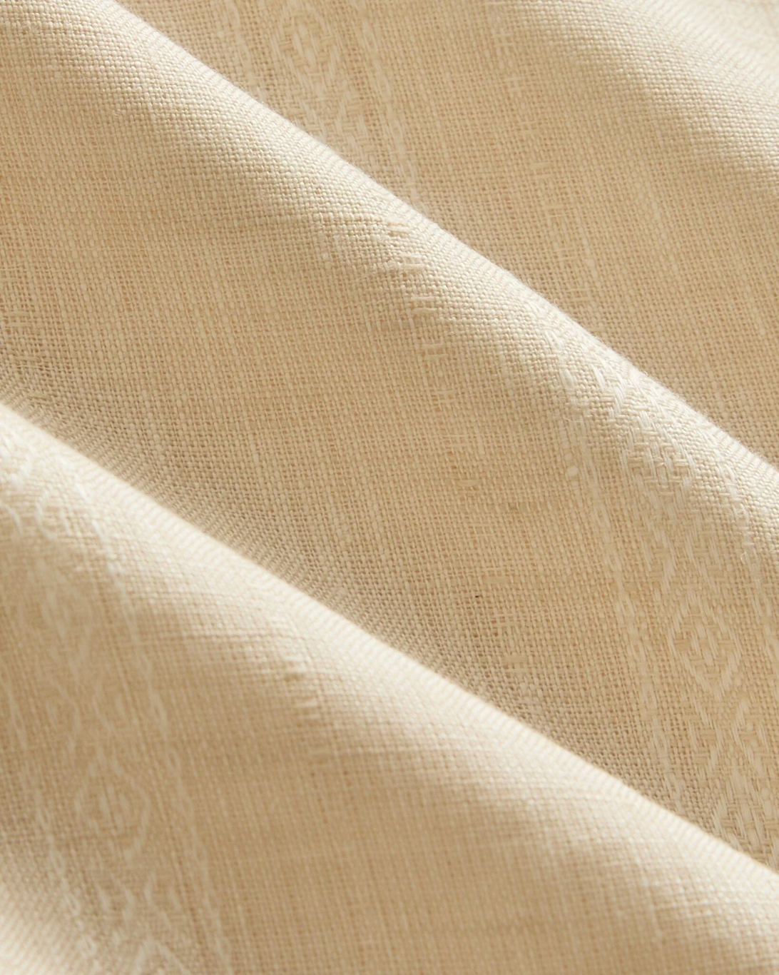 Hudson Linen Jacquard Shirt | Dune Stripe
