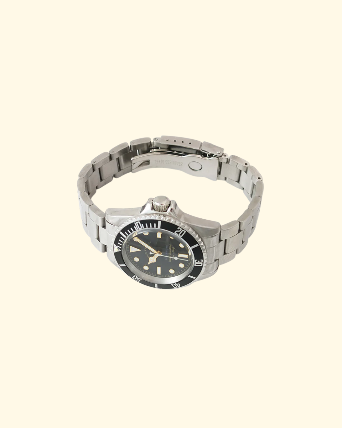 Grey Fad | Stainless Steel + Khaki Nylon Band