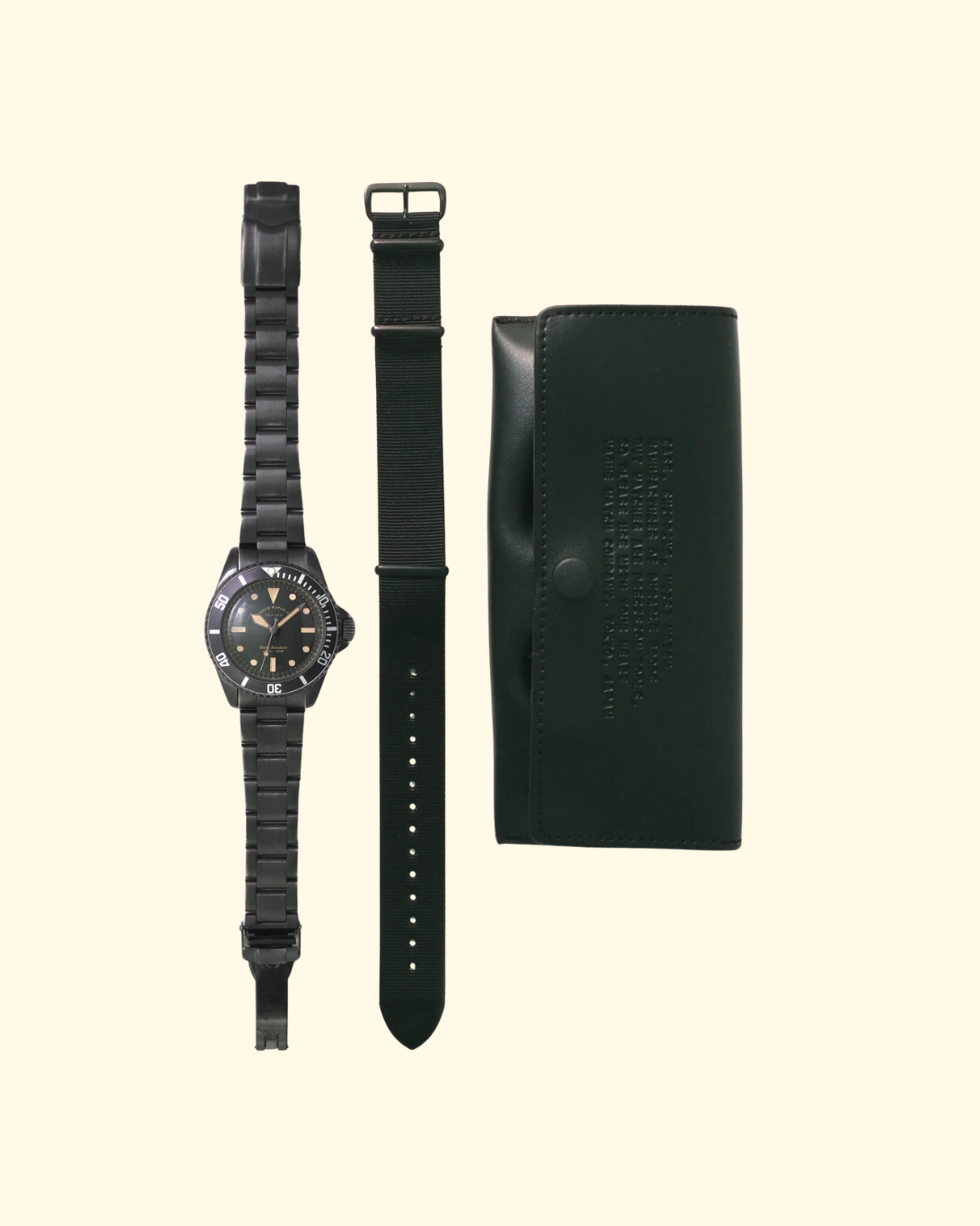 Black Sub | Stainless Steel + Black Nylon Bands