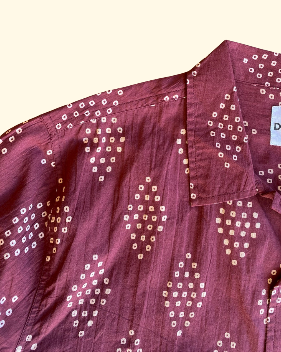 Don Diamond Shirt | White & Maroon