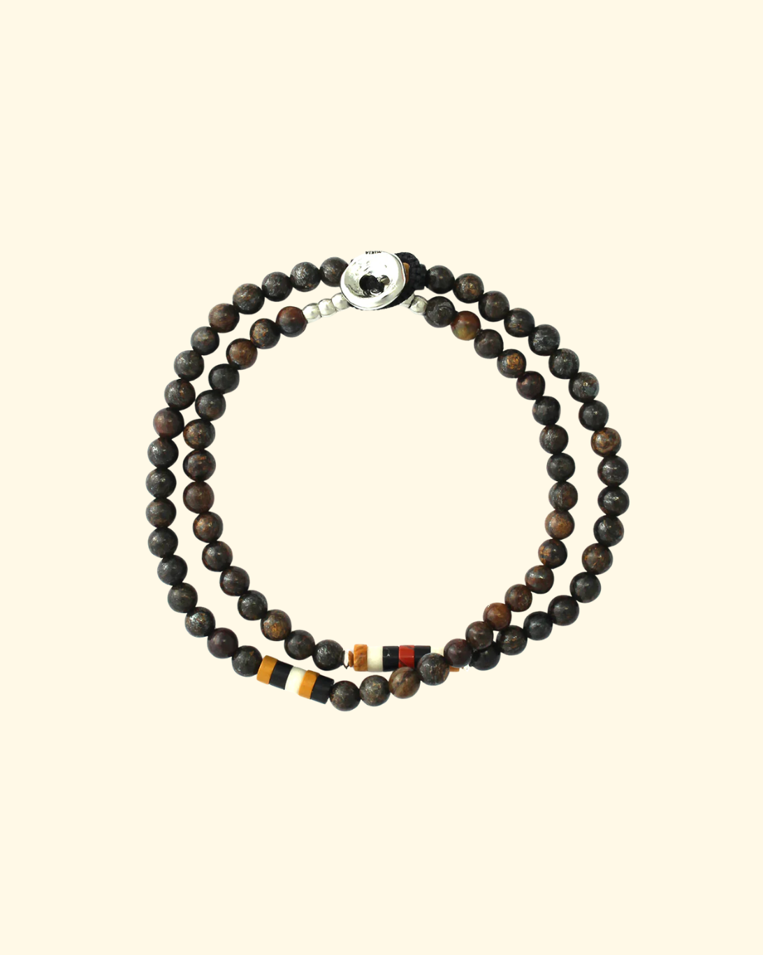 Stone Double Wrap Bracelet | Bronzite