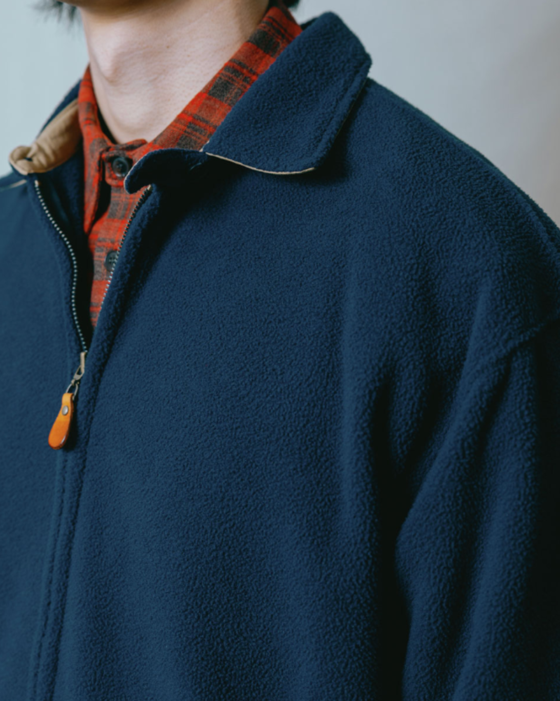 Fleece Bomber Jacket | Navy