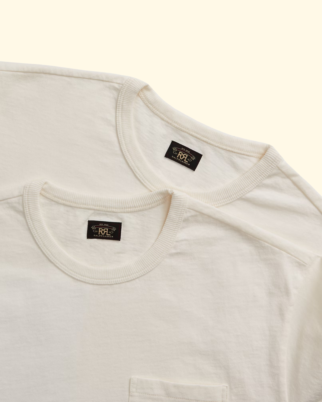 Garment-Dyed Pocket T-Shirt 2-Pack | Warm White