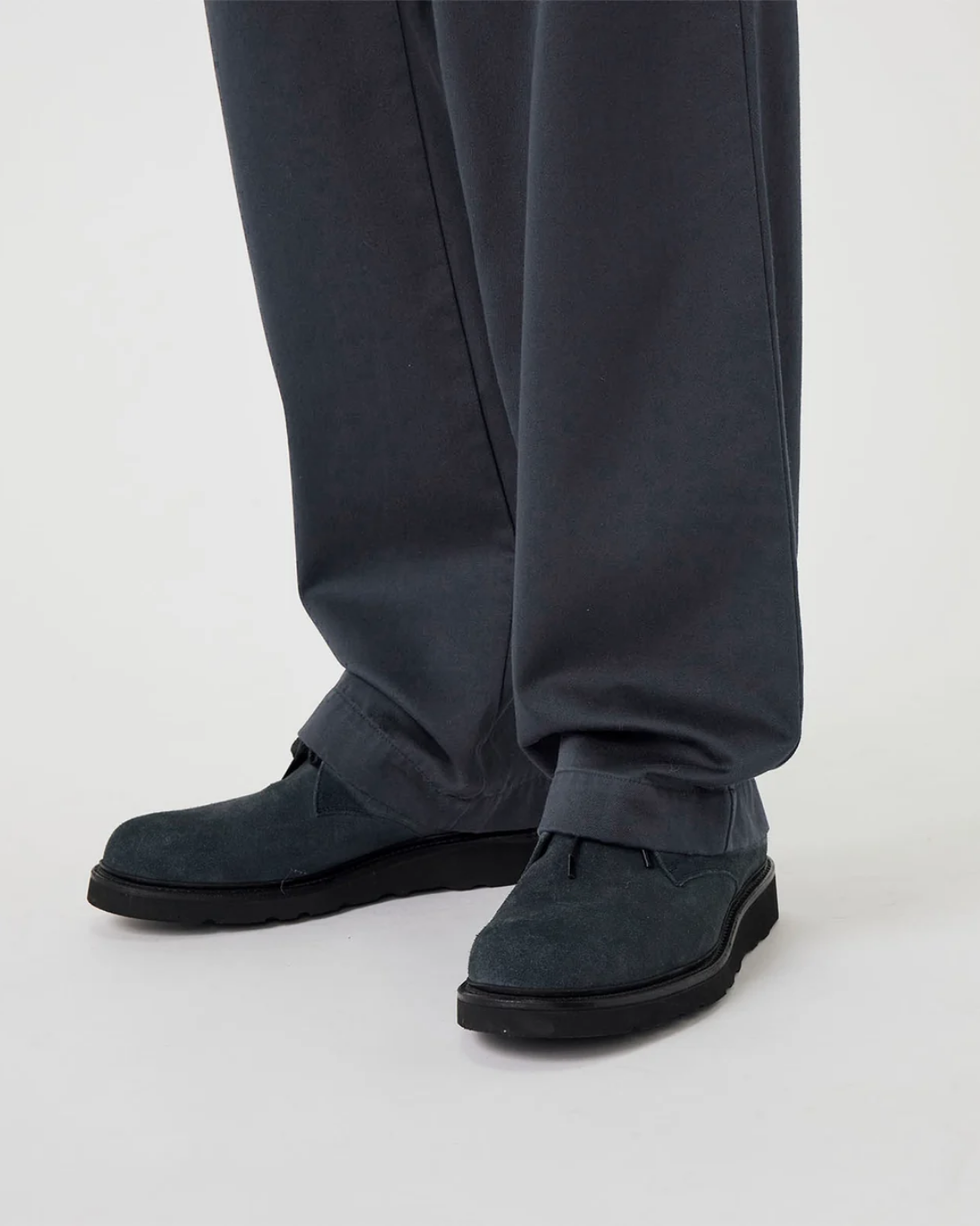 Wide Straight Chino Pants | Navy