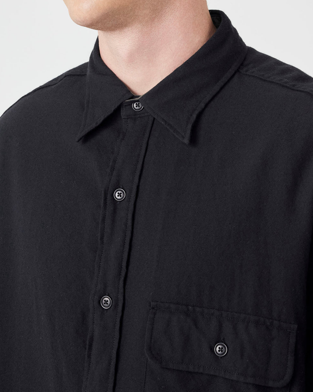 Wool CPO Shirt | Black