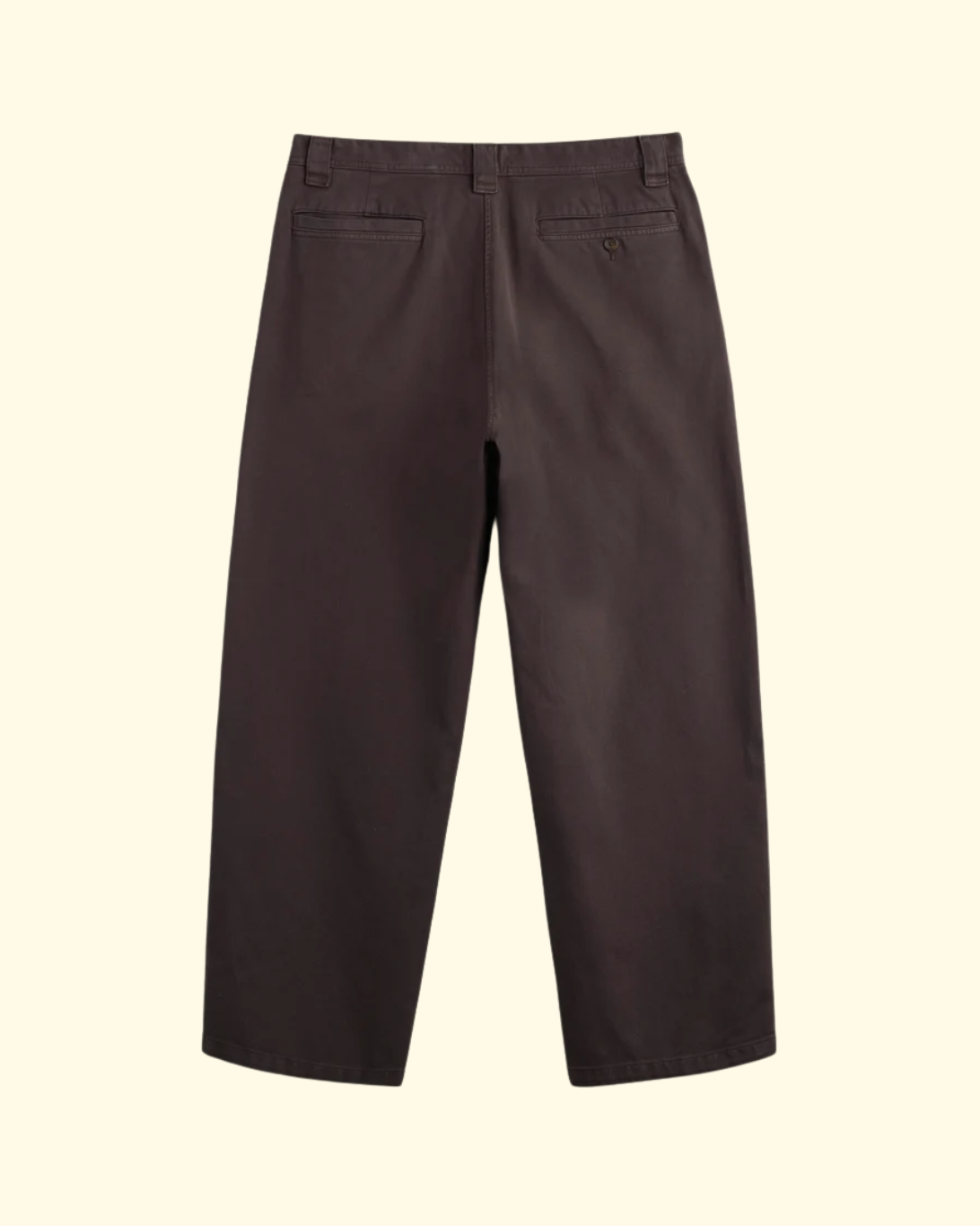 Wide Twill Pant | Brown
