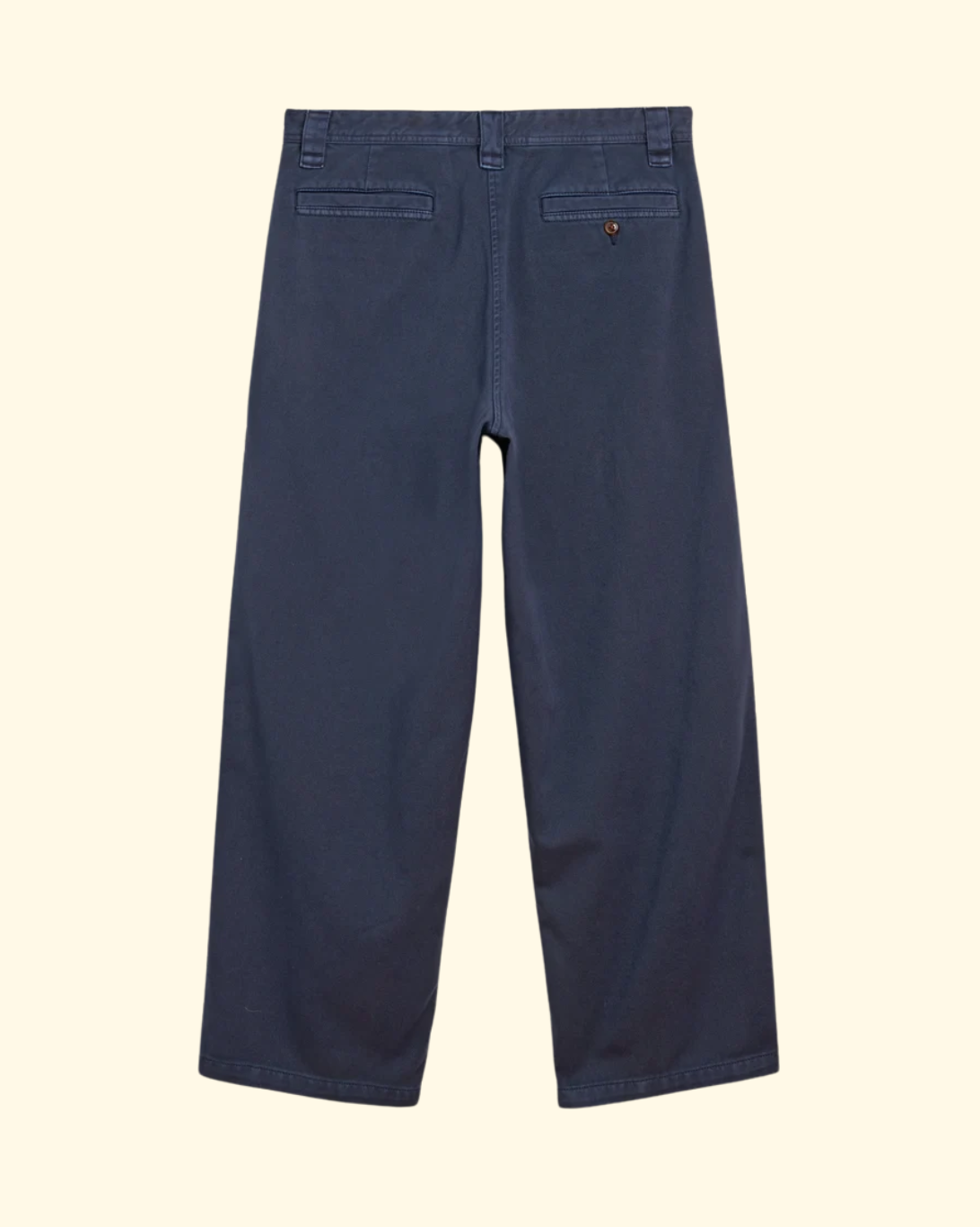 Wide Twill Pant | Navy