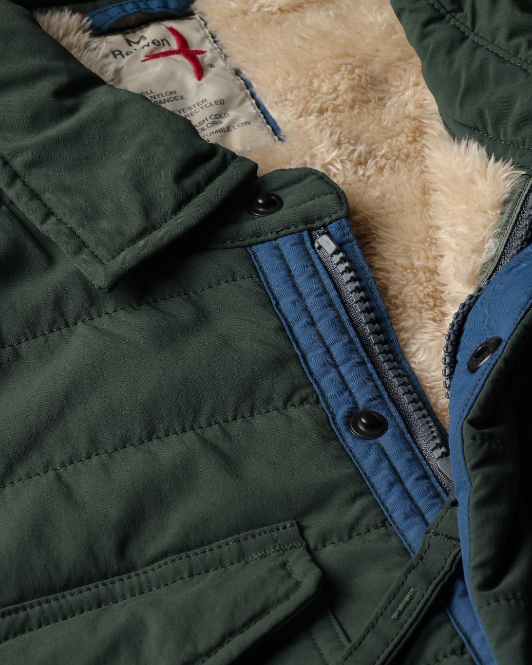 Quilted Superfleece Jacket | Dk Forest