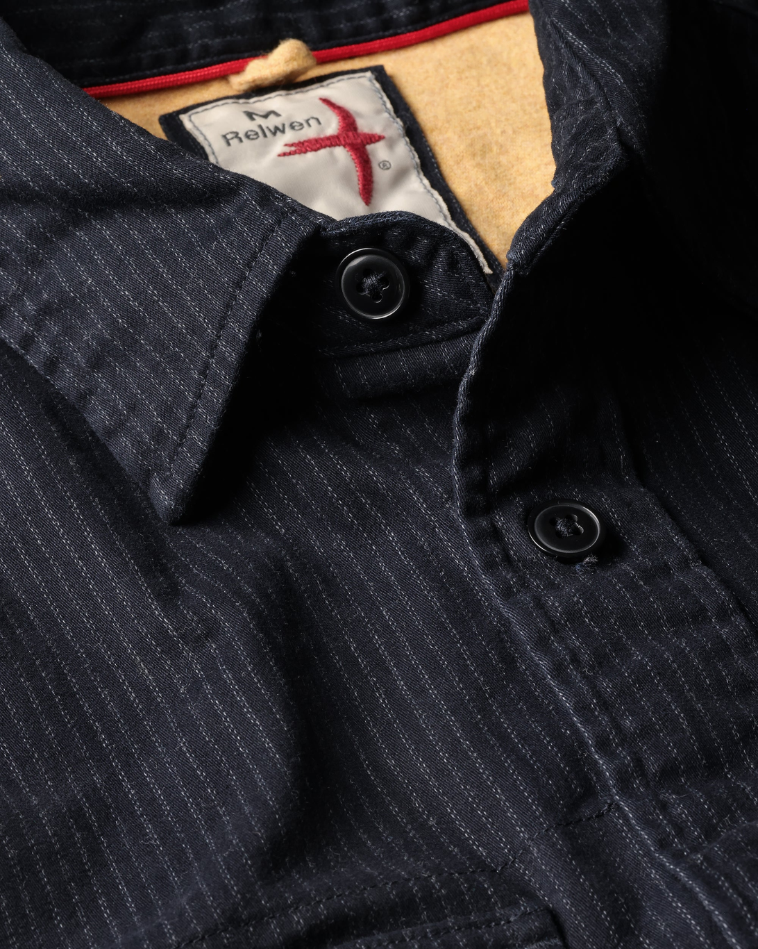 Utility Workshirt | Dark Navy Tick Stripe
