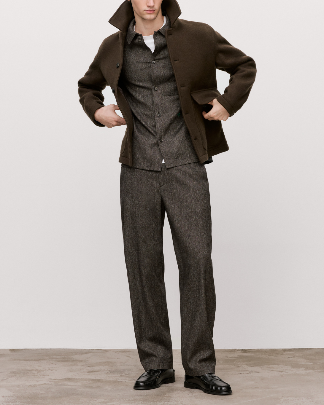 Fairport Wool Relaxed Trouser | Espresso