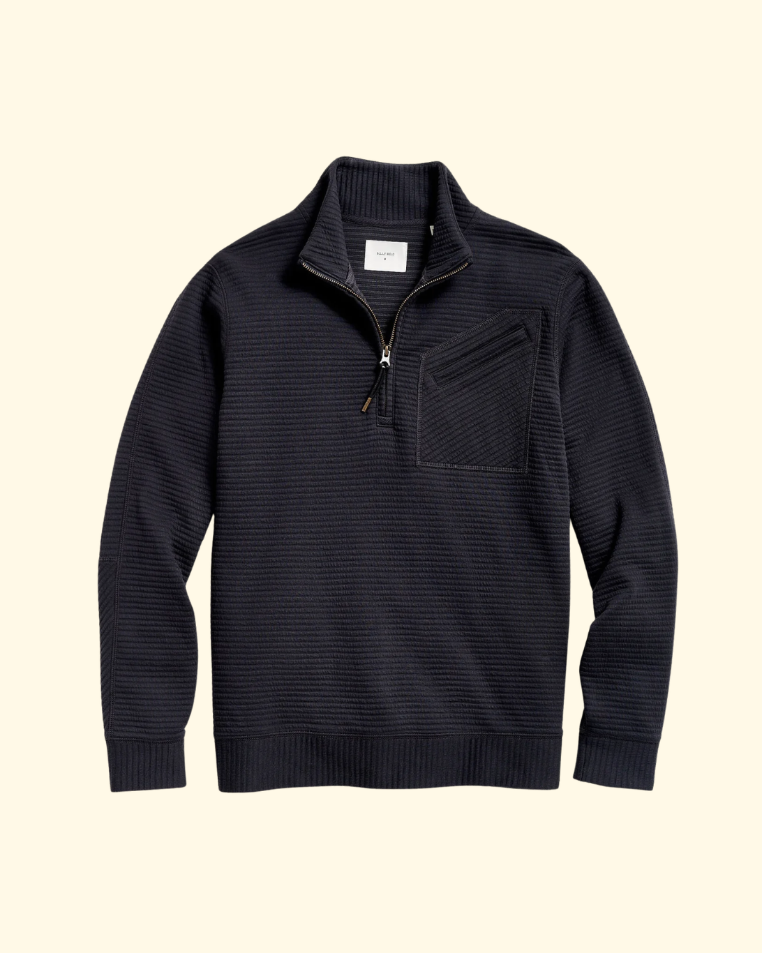 Quilted Half Zip | Dark Navy