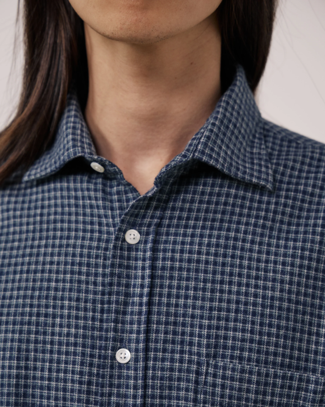 Paul Brushed Flannel | Navy