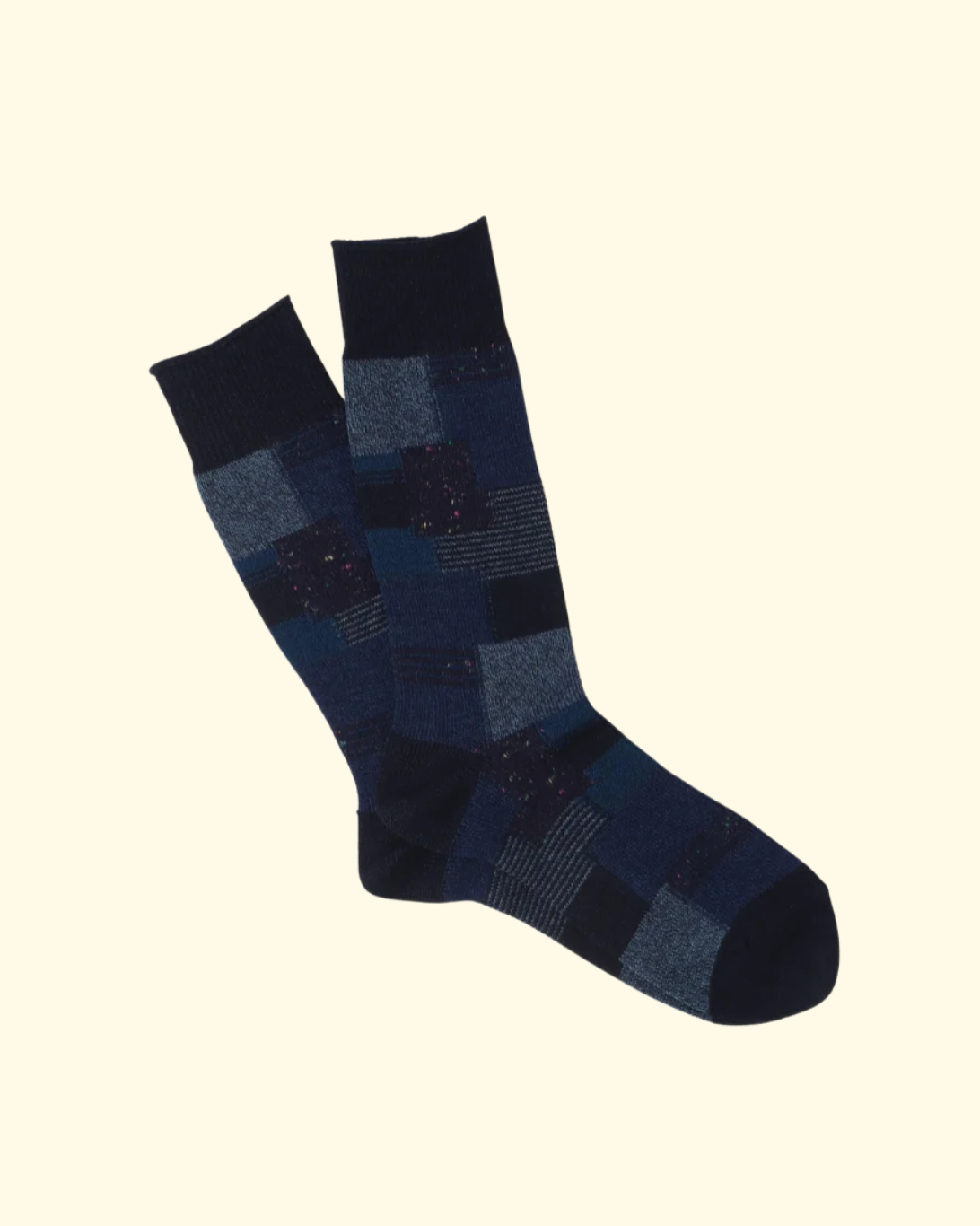 Patchwork Sock | Navy