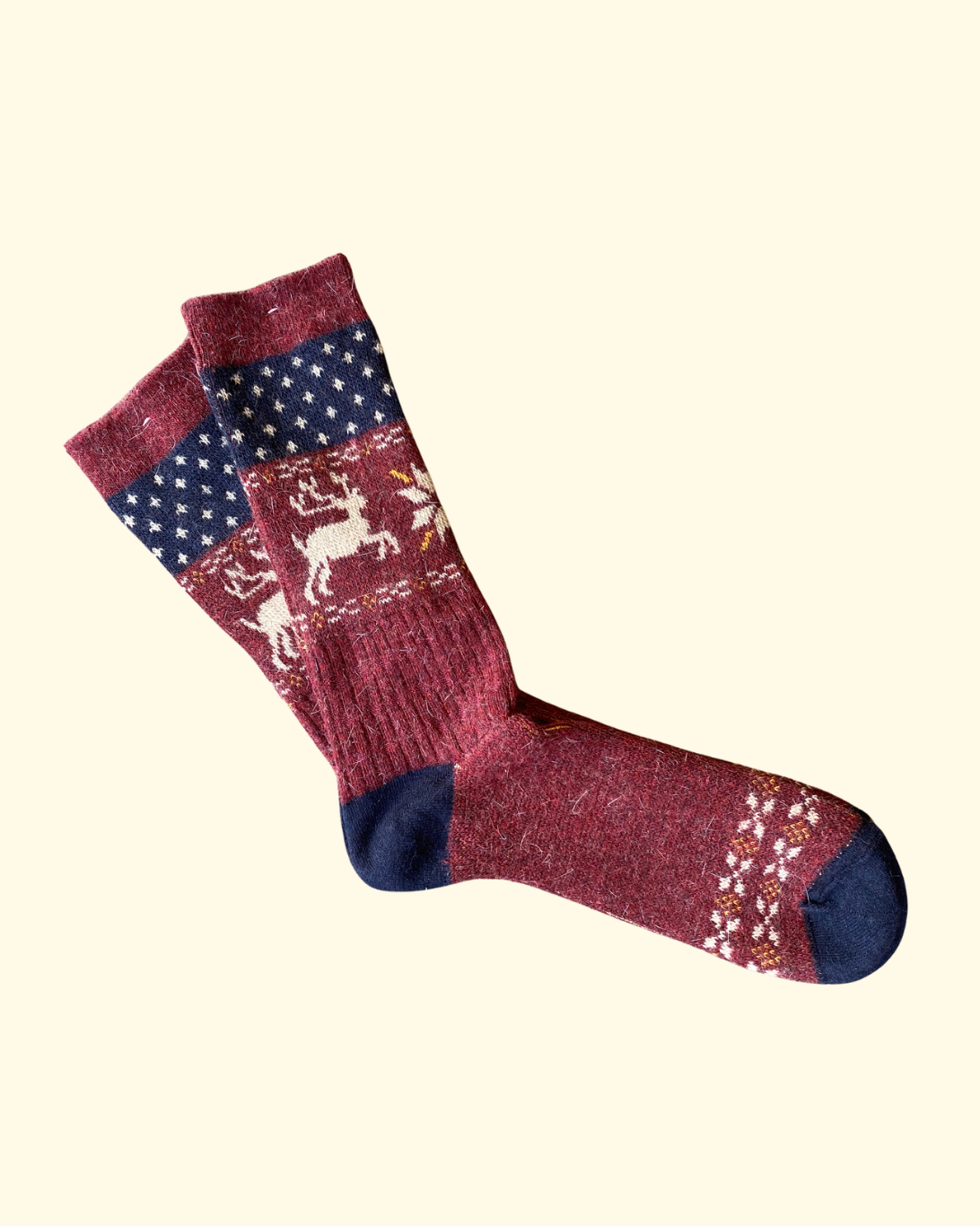 Holiday Deer Sock | Wine