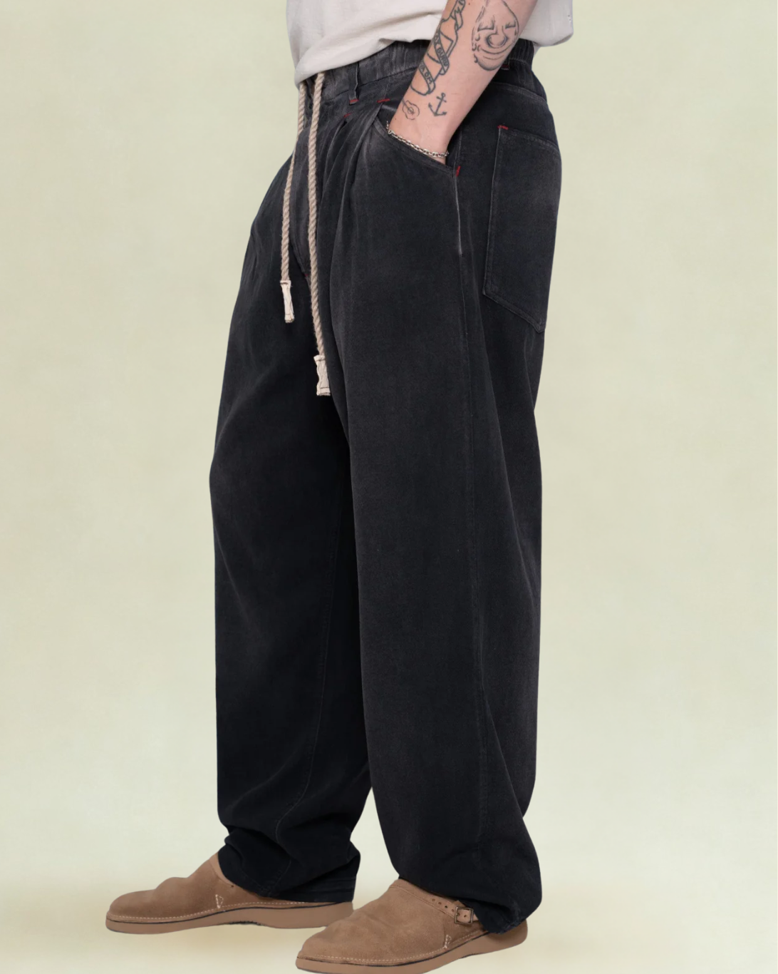 P40 Z Boys Japan Cotton/Linen | Sunfaded Smoke Black
