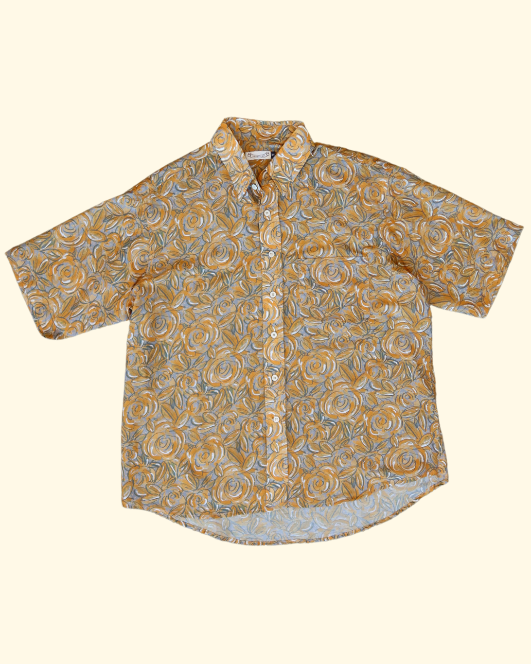 S/S Cotton Silk Shirt | Marigold