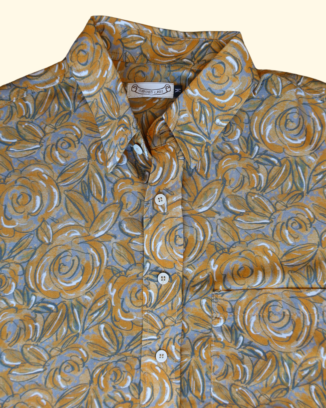 S/S Cotton Silk Shirt | Marigold