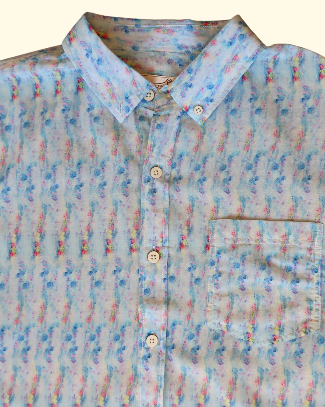S/S Cotton Silk Shirt | Watercolor Napkin