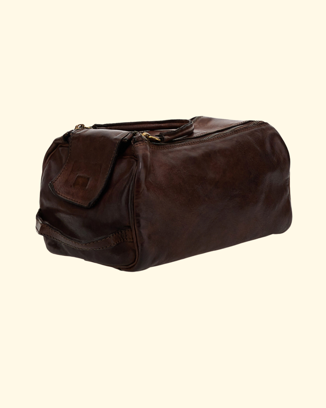 Leather Toiletry Bag | Brown