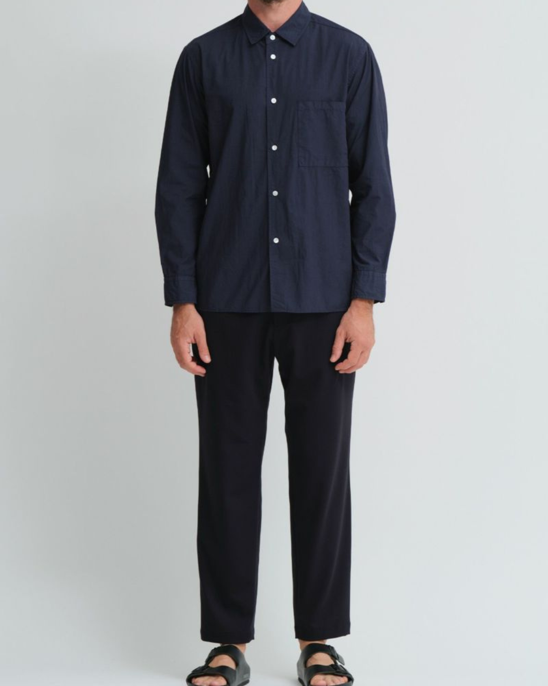 Regular Collar Shirt | Navy