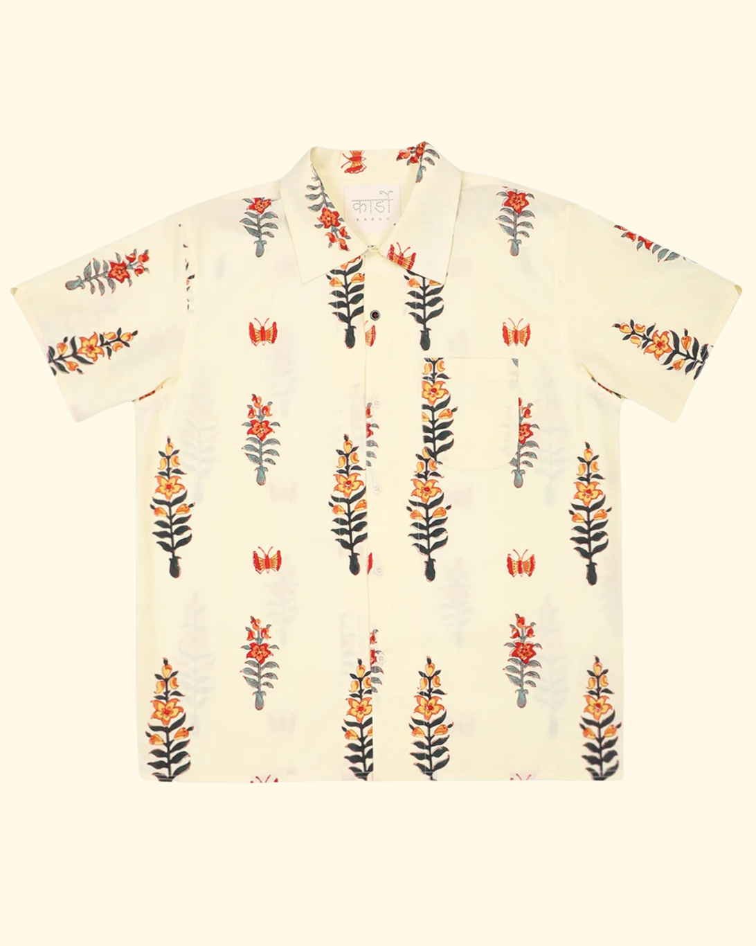 Chintan Block Print Shirt | Yellow