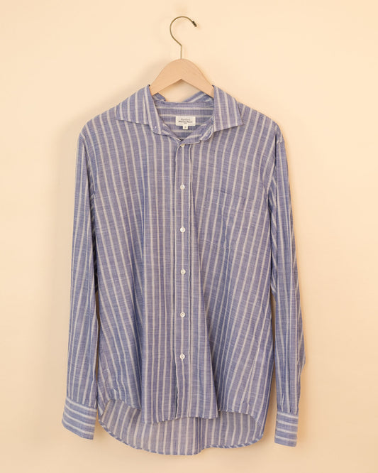 Paul Woven Shirt | Blue W/ White Stripe