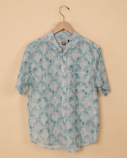 Cotton Silk Shirt | Blue Palms