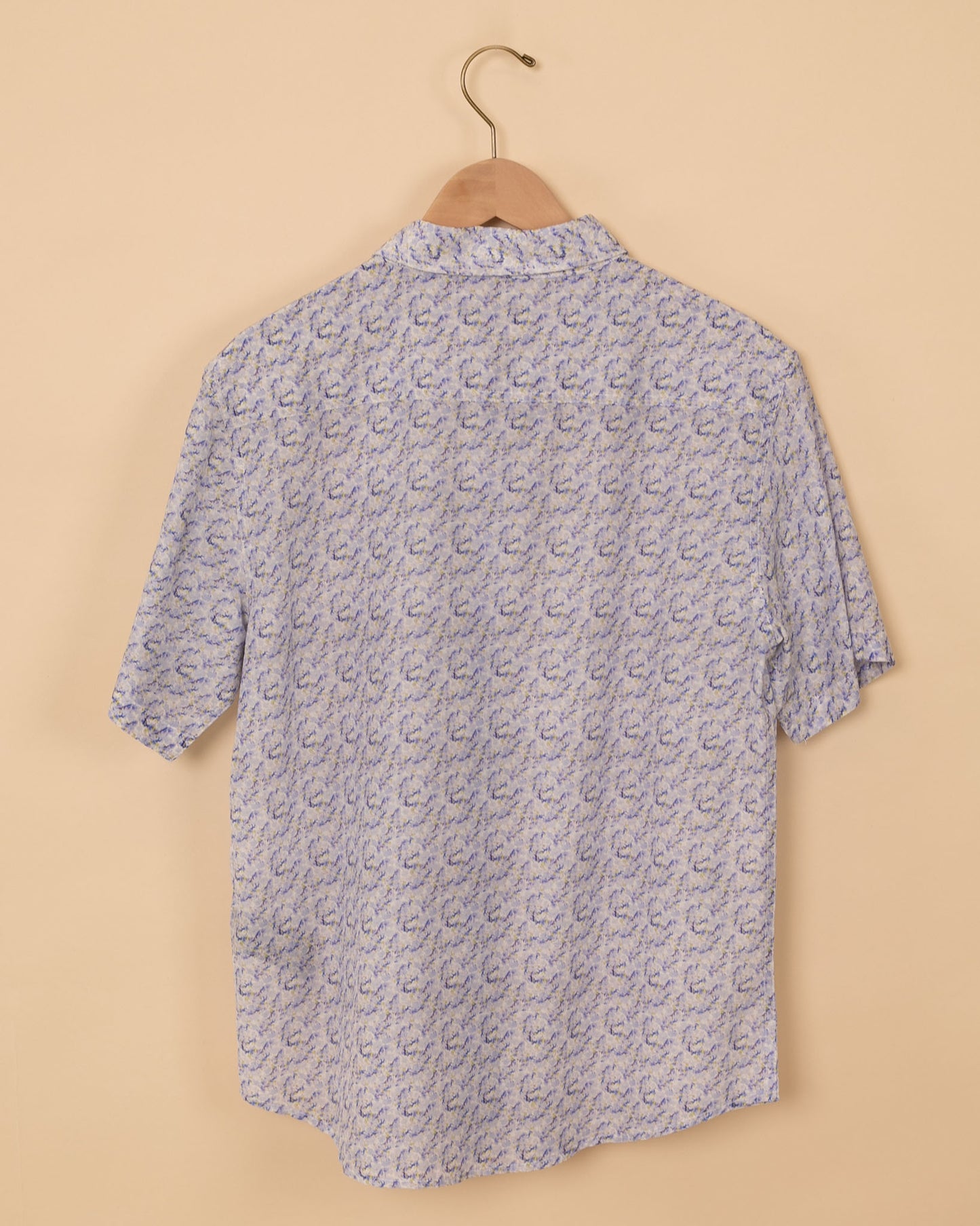 Short Sleeve Cotton Silk| Blue Floral