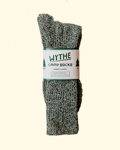Recycled Cotton Camp Sock | Evergreen Melange