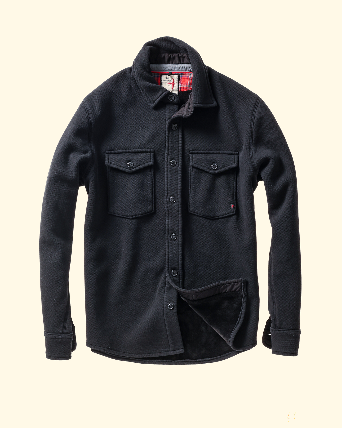 Pique Fleece Workshirt | Black