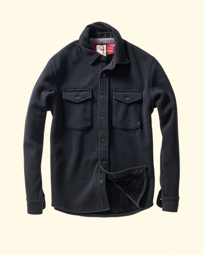 Pique Fleece Workshirt | Black