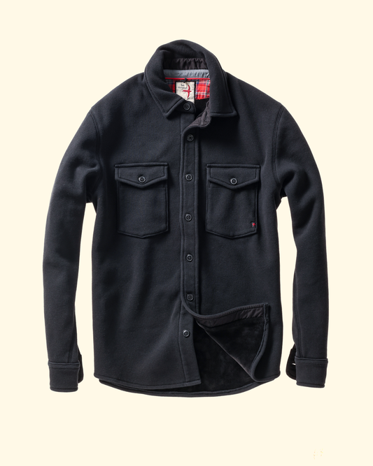 Pique Fleece Workshirt | Black