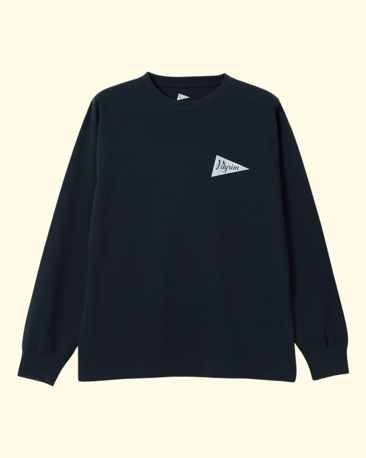 Longsleeve Pennant Team Tee | Navy