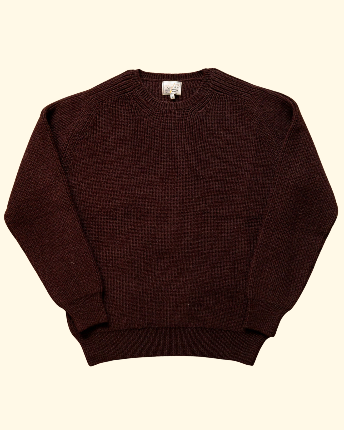 Highland Cableknit Crewneck Sweater | Brown