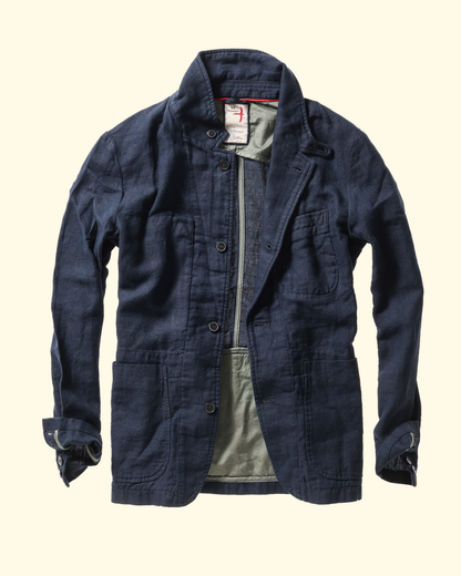 Tropical Trap Blazer | Navy Hopsack