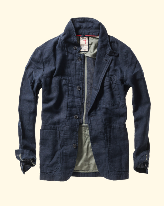 Tropical Trap Blazer | Navy Hopsack