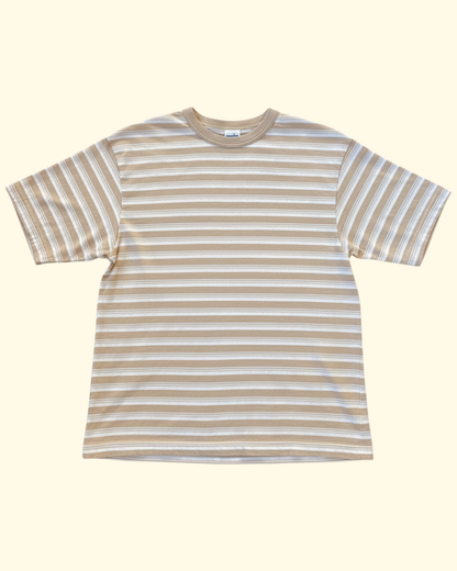 Stripe Tee | Off White & Coyote