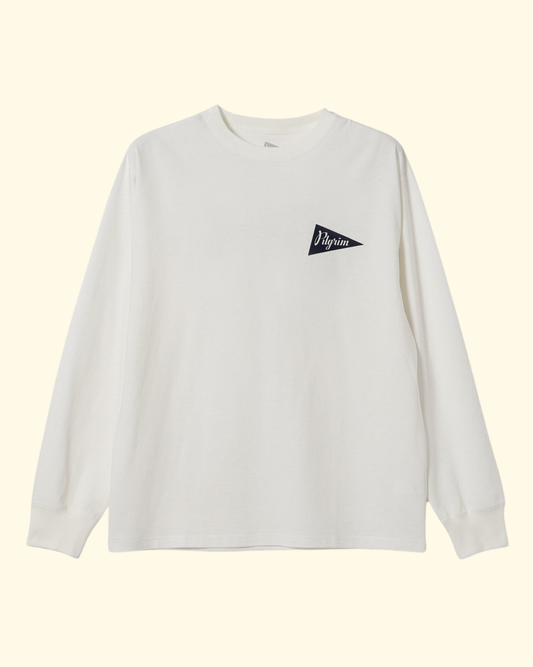 Longsleeve Pennant Team Tee | Off White