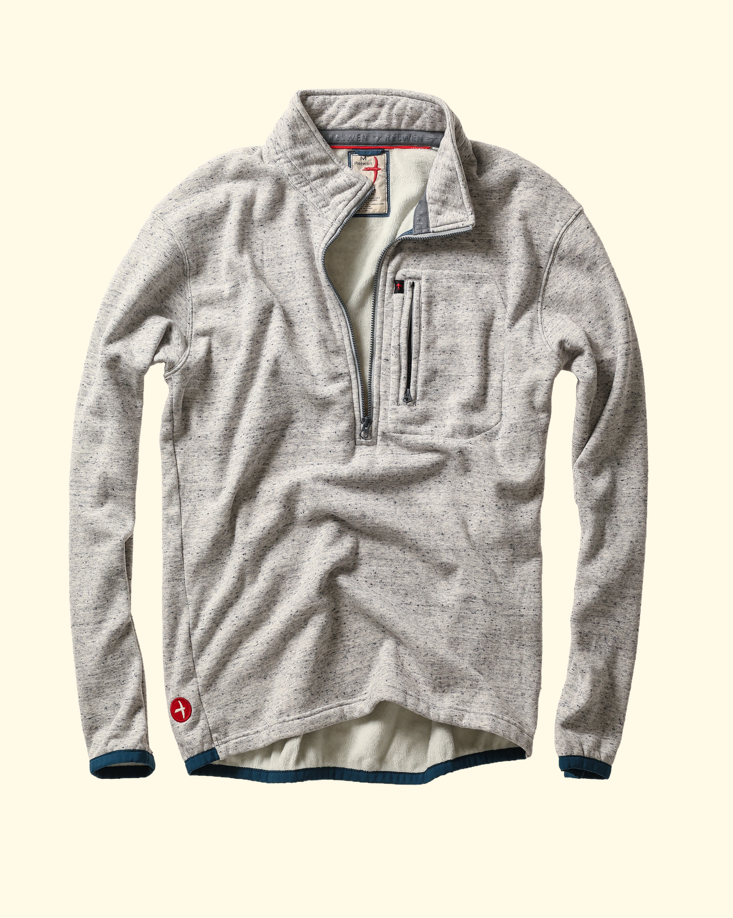 Micropile Half Zip | Lt Grey Fleck