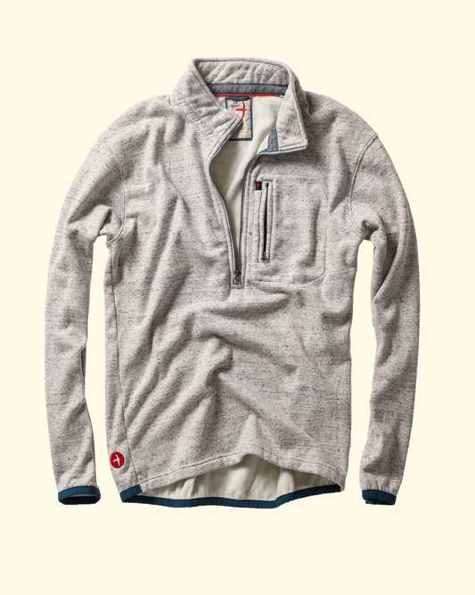 Micropile Half Zip | Lt Grey Fleck