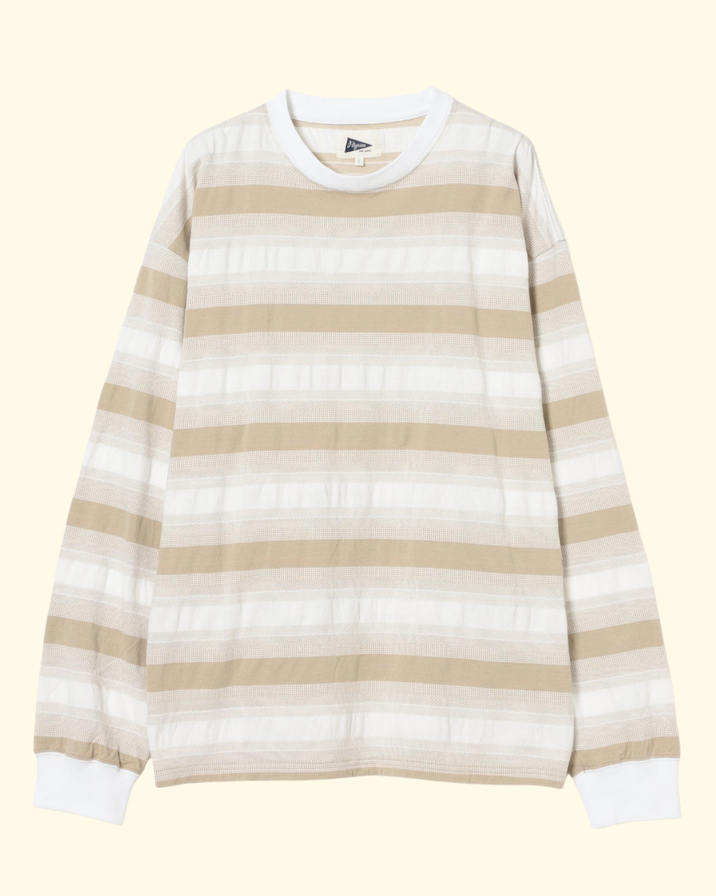 Skip Stripe L/S Tee | Off White