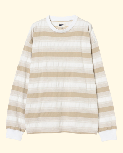Skip Stripe L/S Tee | Off White