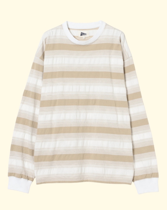 Skip Stripe L/S Tee | Off White