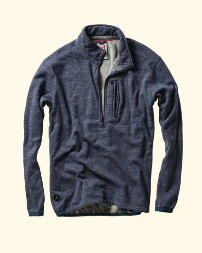 Micropile Half-Zip | Navy Fleck