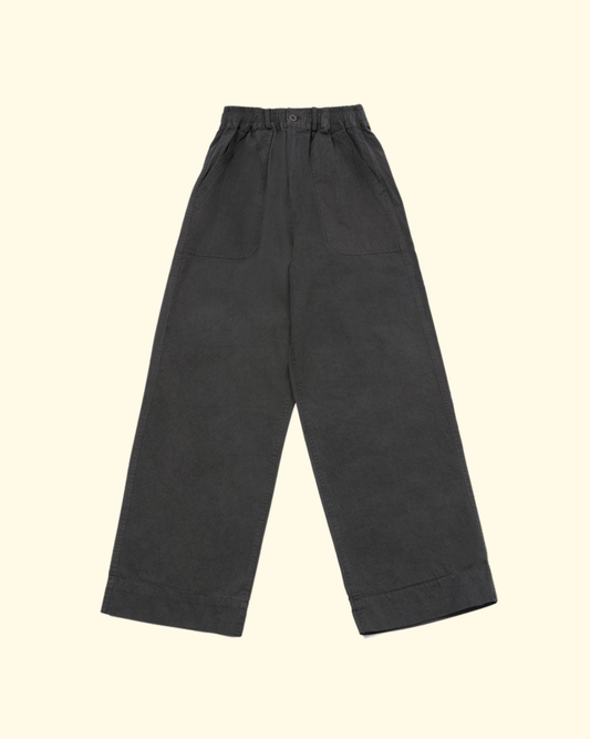 One Tuck Wide Fatigue | Charcoal