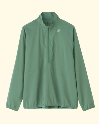 Floating Wind Shell Half Zip Pullover | Marinwood Green