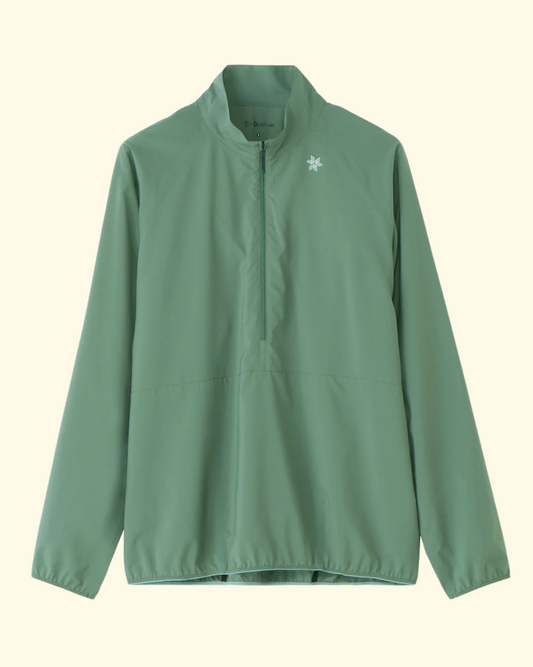 Floating Wind Shell Half Zip Pullover | Marinwood Green