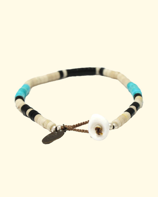 Heishi Beads | Fossile Jasper/Turquoise
