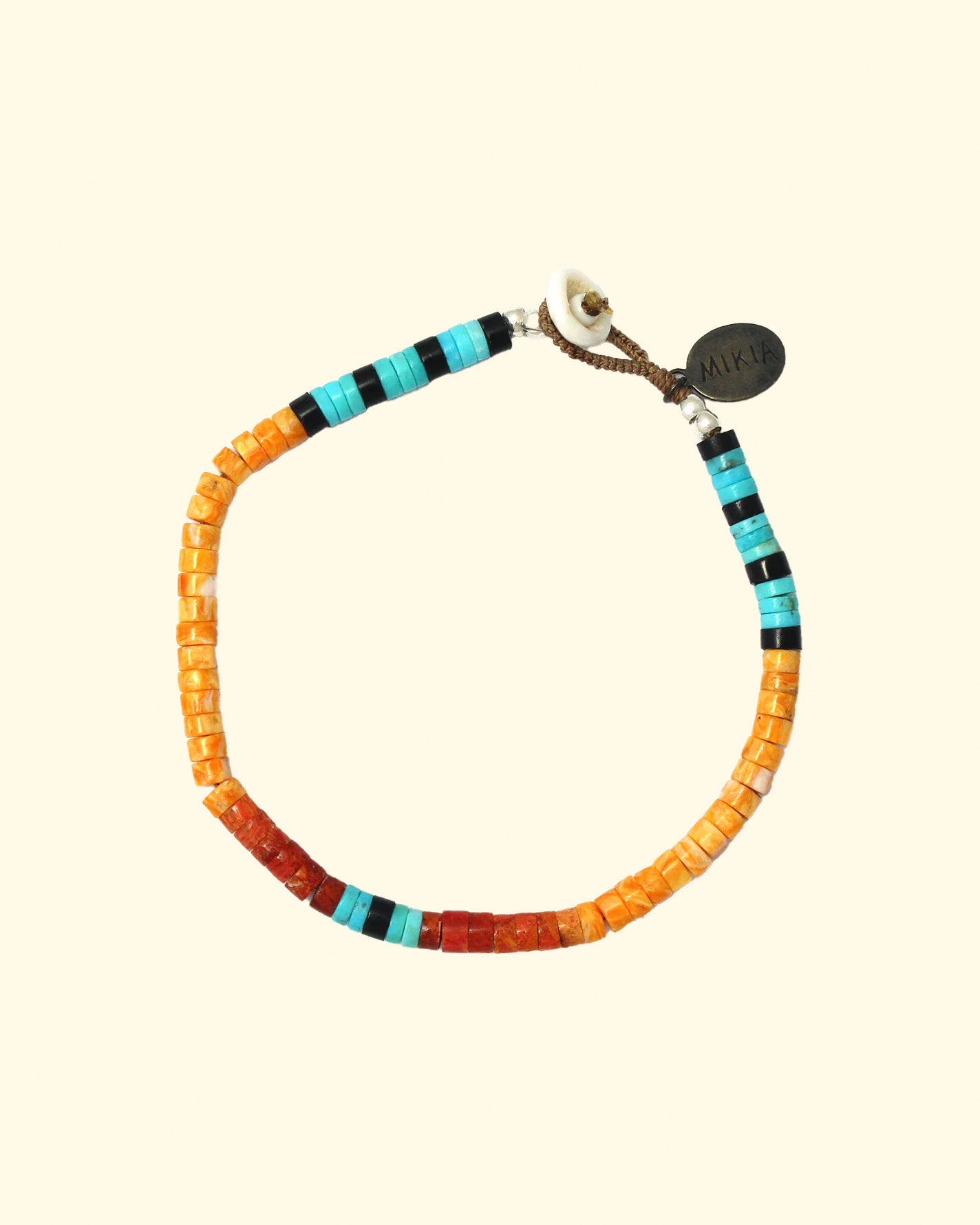 Heishi Bracelet | Oyster/Coral/Turquoise